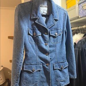 Moschino Jeans Women's Classic Blue Denim Blazer